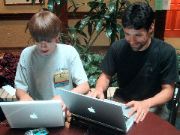 Jon and Ben Gotow hacking away